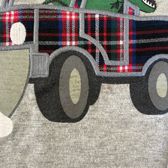 Gap Boys Dino Christmas Long Sleeved T-Shirt Size 4 - Picture 3 of 5